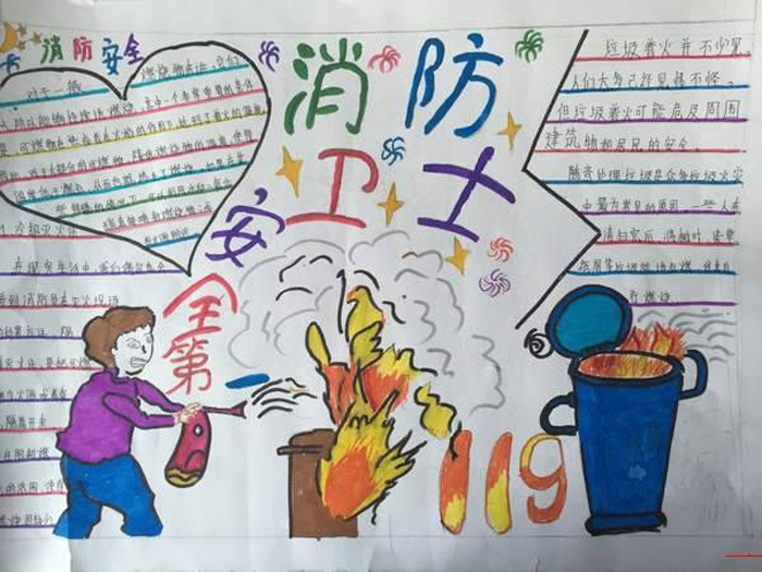 消防安全手抄報圖片，安全第一