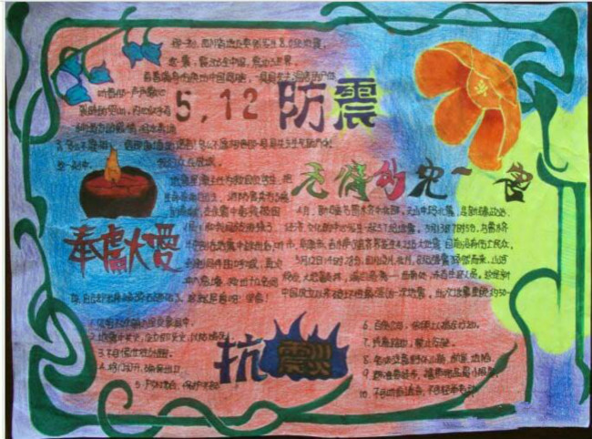 5.12防災(zāi)減災(zāi)日 防震減災(zāi)小知識手抄報(bào)