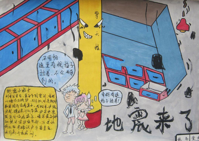 防震減災(zāi)手抄報(bào)，地震來了不要怕