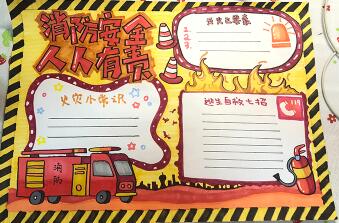消防安全手抄報(bào)一等獎(jiǎng)，消防安全人人有責(zé)