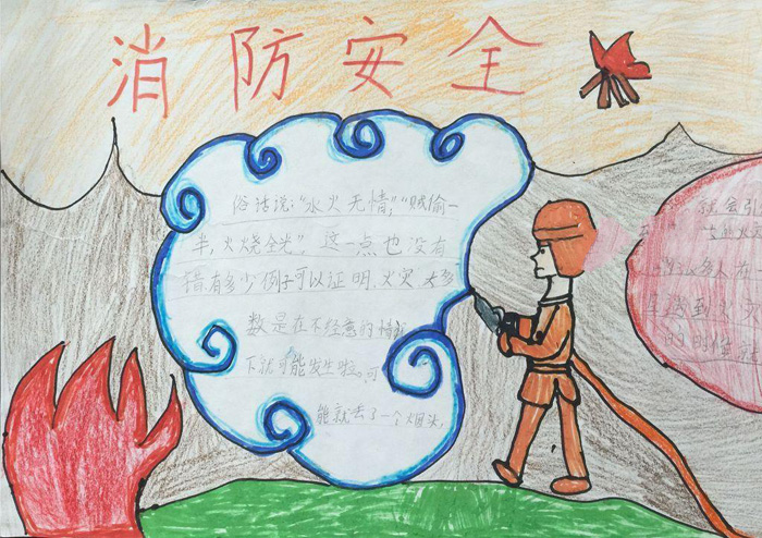 消防安全手抄報(bào)圖片，水火無情