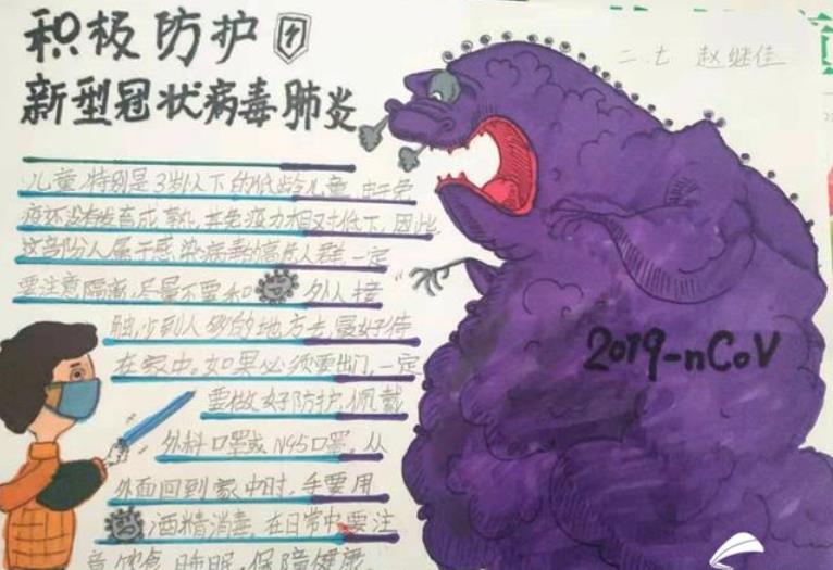 防護(hù)病毒肺炎小學(xué)生手抄報(bào)