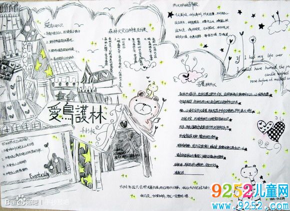 愛鳥護(hù)林<a href=http://www.inspiredelm.com/shouchaobao/ target=_blank class=infotextkey>手抄報</a>