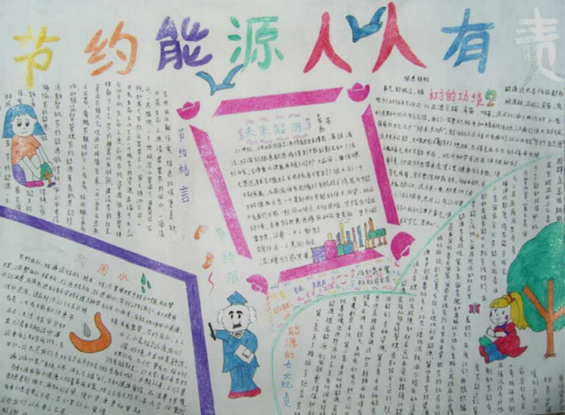 小學生節(jié)能手抄報內(nèi)容，節(jié)約能源人人有責