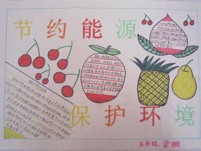 節(jié)約能源，保護(hù)環(huán)境手抄報(bào)
