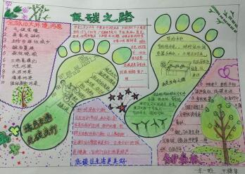 低碳環(huán)保手抄報圖片，低碳之路