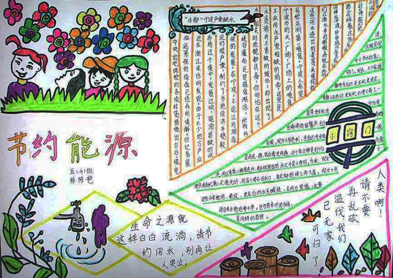 關(guān)于節(jié)約能源，保護地球的手抄報