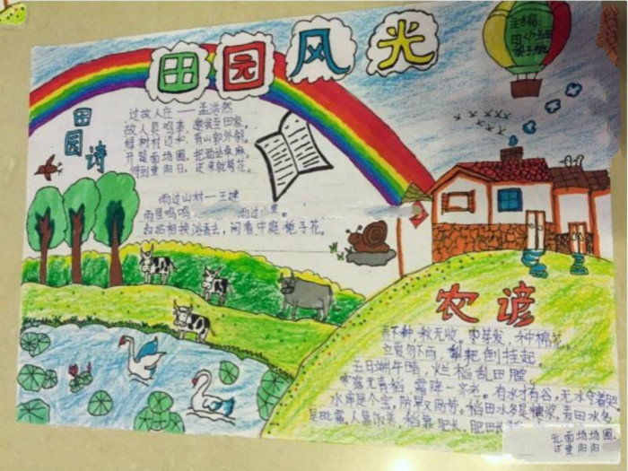 描寫田園風(fēng)光的古詩田園風(fēng)光手抄報(bào)