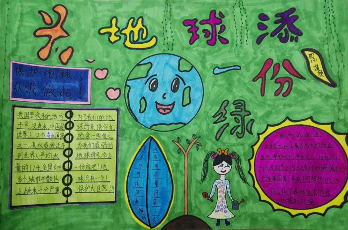 保護(hù)環(huán)境的手抄報(bào)，為地球添一份綠