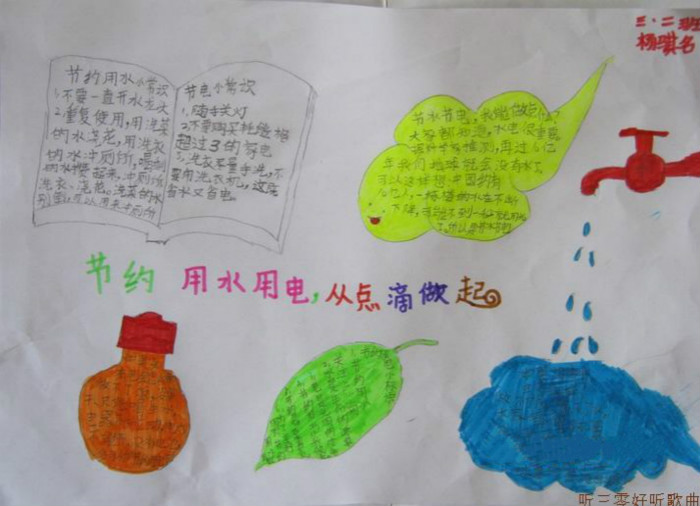 節(jié)約用電手抄報(bào)，從點(diǎn)滴做起