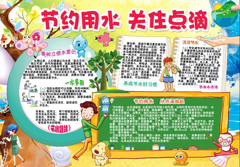 節(jié)水手抄報，節(jié)約用水關(guān)注點滴