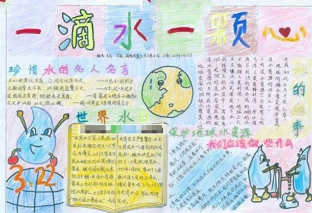 珍惜每一滴水，節(jié)約用水手抄報(bào)
