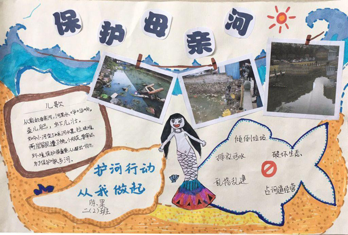 保護(hù)環(huán)境手抄報，保護(hù)母親河手抄報