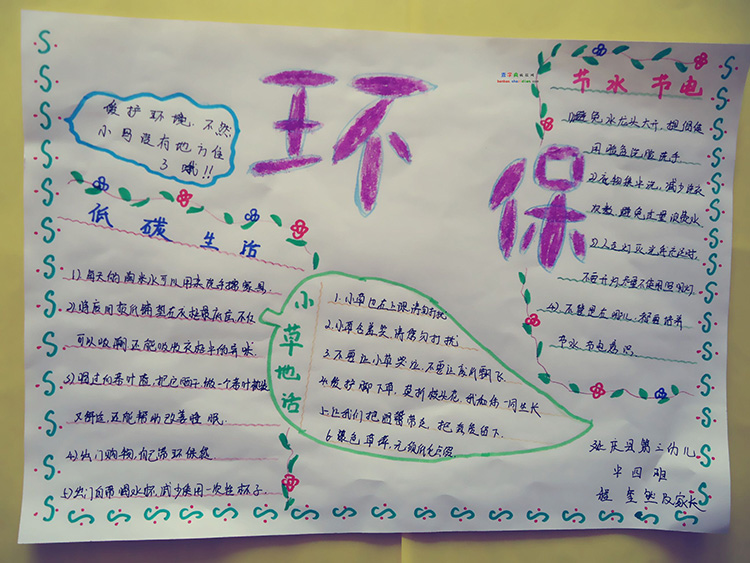 保護環(huán)境手抄報圖片，生命來源于綠色