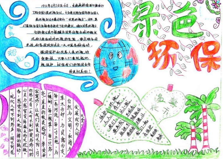 保護(hù)環(huán)境手抄報，從我做起
