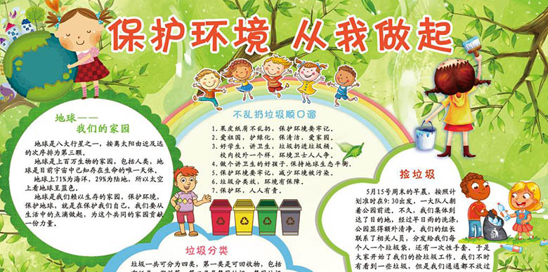 環(huán)保手抄報，保護環(huán)境從我做起