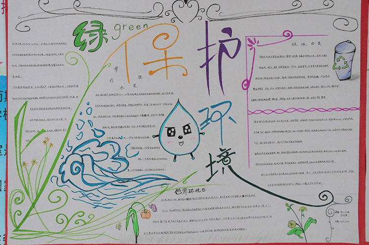 保護環(huán)境綠色生活手抄報圖片