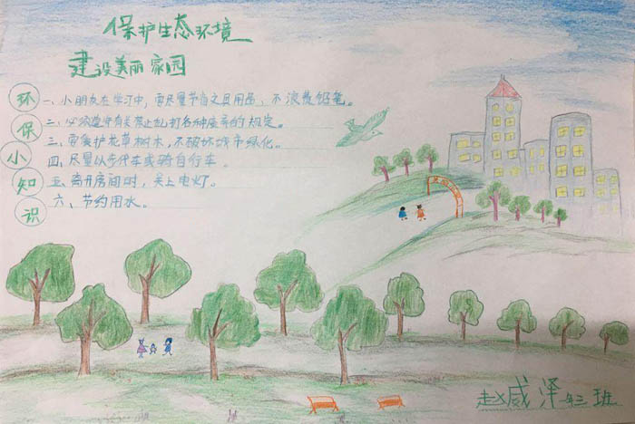 綠色環(huán)保手抄報圖片，保護生態(tài)環(huán)境