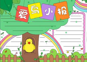 愛護(hù)鳥的手抄報怎么畫？