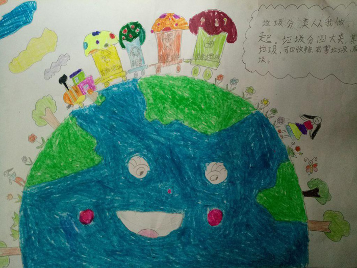 保護(hù)環(huán)境手抄報圖片，垃圾分類從我做起