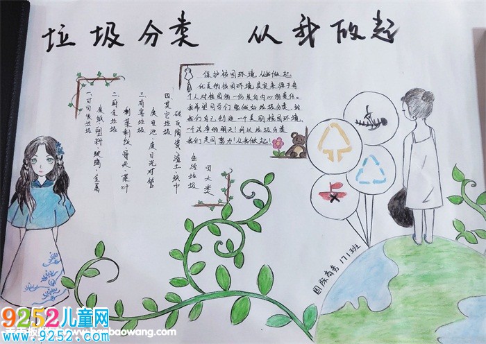 簡單好看的垃圾分類<a href=http://www.inspiredelm.com/shouchaobao/ target=_blank class=infotextkey>手抄報</a>，垃圾分類從我做起