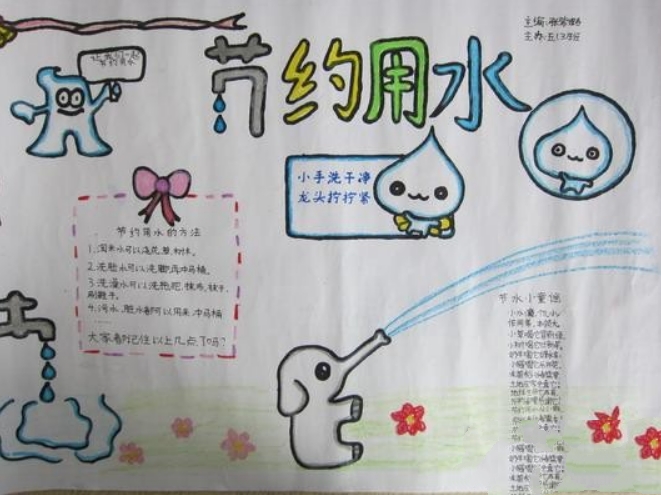 節(jié)約用水手抄報(bào)，請(qǐng)節(jié)約用水