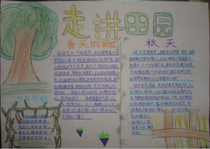 走進(jìn)田園，田園風(fēng)光圖片田園風(fēng)光手抄報(bào)