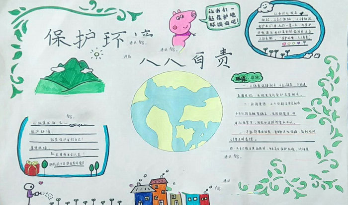 保護環(huán)境手抄報圖片，保護環(huán)境人人有責