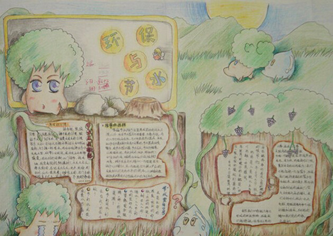 節(jié)水手抄報(bào)，環(huán)保與節(jié)水密不可分
