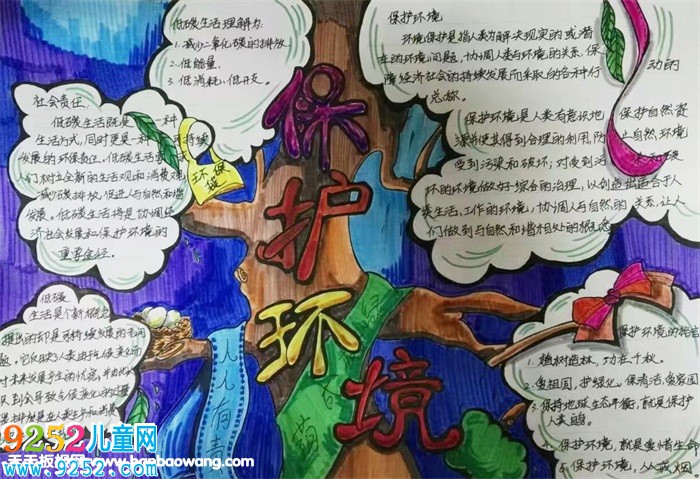 小學生保護環(huán)境<a href=http://www.inspiredelm.com/shouchaobao/ target=_blank class=infotextkey>手抄報</a>，保護環(huán)境你我同行