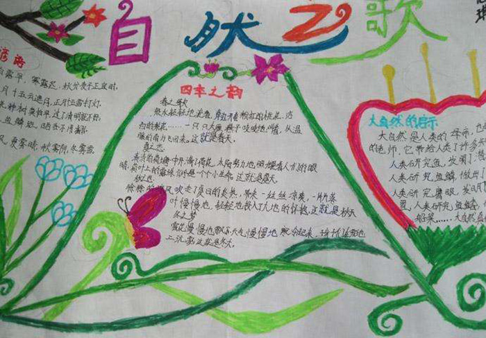 走進大自然手抄報，自然之歌