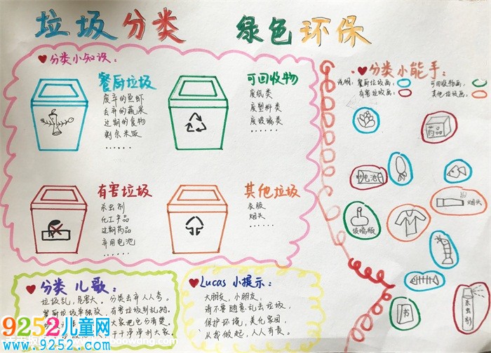 小學生垃圾分類<a href=http://www.inspiredelm.com/shouchaobao/ target=_blank class=infotextkey>手抄報</a>大全，垃圾分類綠色環(huán)保