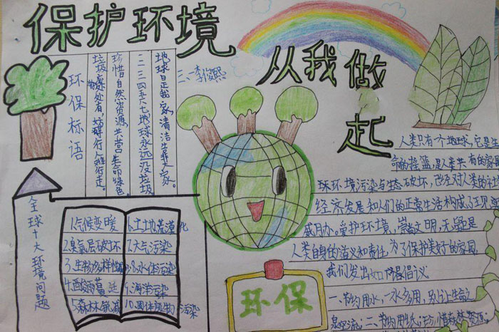 小學生保護環(huán)境手抄報，保護環(huán)境從我做起