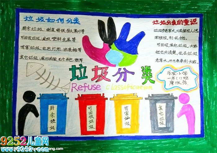 二年級垃圾分類小報，垃圾分類<a href=http://www.inspiredelm.com/shouchaobao/ target=_blank class=infotextkey>手抄報</a>內容