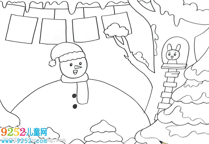 冬天<a href=http://www.inspiredelm.com/shouchaobao/ target=_blank class=infotextkey>手抄報(bào)</a>模板怎么畫