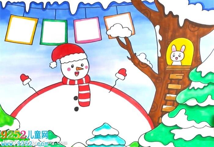 冬天<a href=http://www.inspiredelm.com/shouchaobao/ target=_blank class=infotextkey>手抄報(bào)</a>模板怎么畫