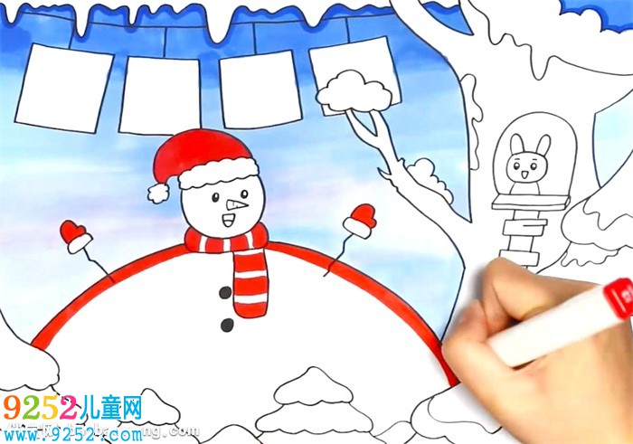 冬天<a href=http://www.inspiredelm.com/shouchaobao/ target=_blank class=infotextkey>手抄報(bào)</a>模板怎么畫