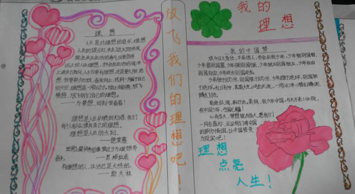 青春理想手抄報(bào)，追夢(mèng)之旅永不放棄