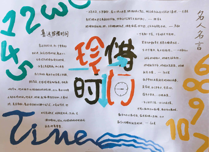 珍惜時(shí)間手抄報(bào)圖片，只爭朝夕
