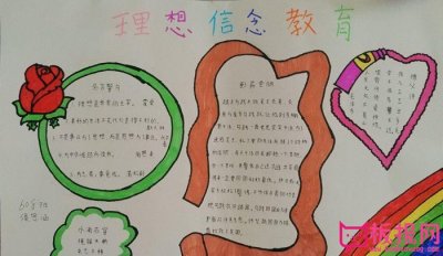 人生理想手抄報圖片，理想信念教育