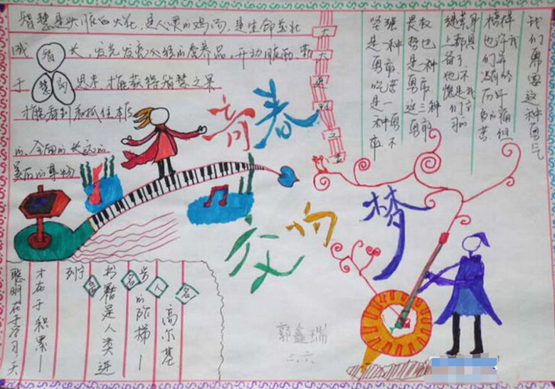 青春理想手抄報(bào)內(nèi)容，青春交響曲