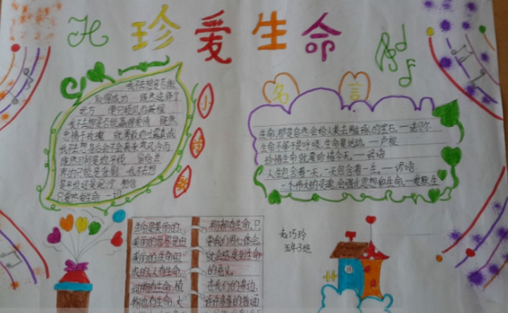 珍愛生命手抄報(bào)大全，微笑面對生活