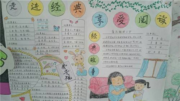 陽光成長手抄報圖片，走進經(jīng)典享受閱讀