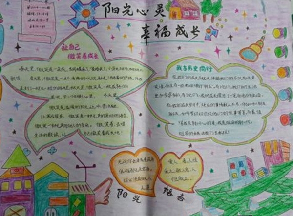 陽光成長手抄報(bào)，克服人生困難