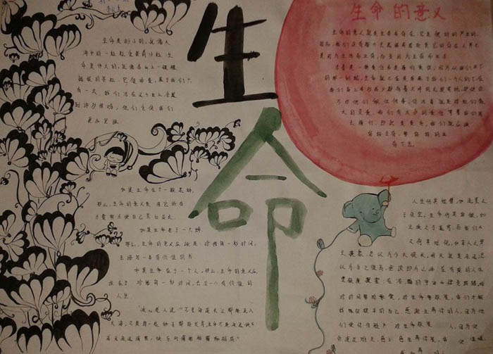 珍惜生命手抄報(bào)大全，生命
