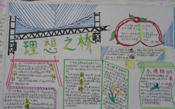 放飛理想手抄報(bào)，理想之橋