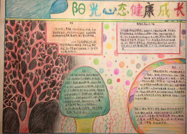 陽光心態(tài)健康成長手抄報(bào)，陽光成長手抄報(bào)