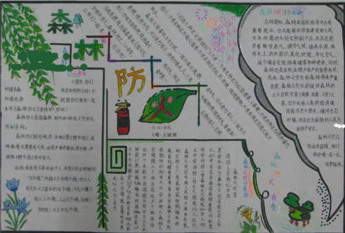 2019年世界森林日的手抄報(bào)圖片，森林防火