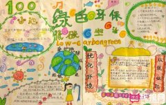 綠色環(huán)保低碳生活，世界環(huán)境日手抄報(bào)
