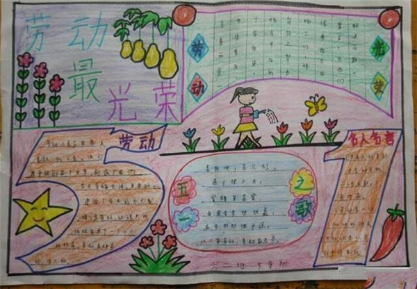 五一勞動最光榮手抄報